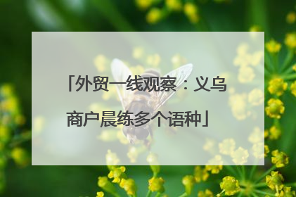 外贸一线观察：义乌商户晨练多个语种
