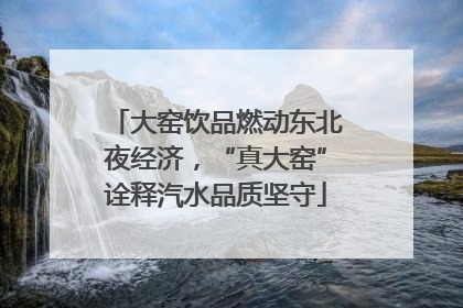 大窑饮品燃动东北夜经济，“真大窑”诠释汽水品质坚守