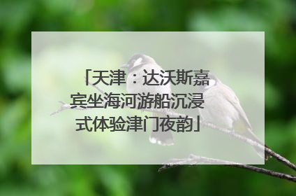 天津：达沃斯嘉宾坐海河游船沉浸式体验津门夜韵