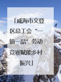 威海市文登区总工会“一镇一品”劳动竞赛赋能乡村振兴