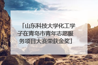 山东科技大学化工学子在青岛市青年志愿服务项目大赛荣获金奖