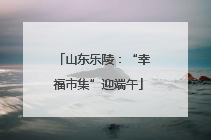 山东乐陵：“幸福市集”迎端午