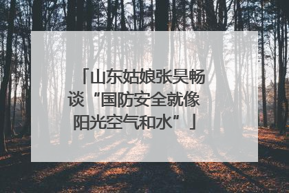 山东姑娘张昊畅谈“国防安全就像阳光空气和水”