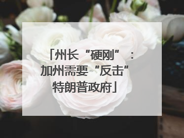 州长“硬刚”：加州需要“反击”特朗普政府