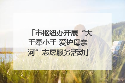 市枢纽办开展“大手牵小手 爱护母亲河”志愿服务活动