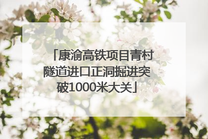 康渝高铁项目青村隧道进口正洞掘进突破1000米大关