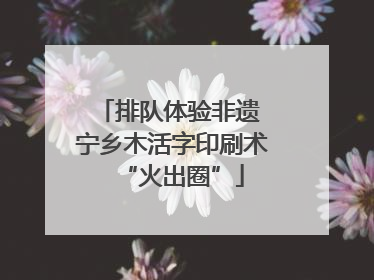 排队体验非遗 宁乡木活字印刷术“火出圈”