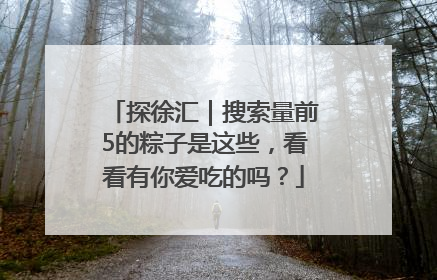探徐汇｜搜索量前5的粽子是这些，看看有你爱吃的吗？