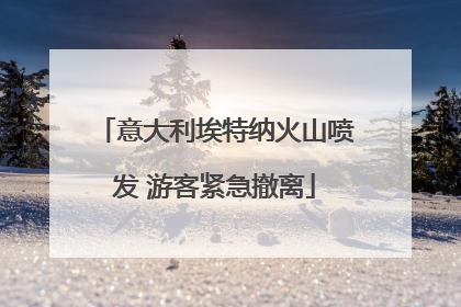 意大利埃特纳火山喷发 游客紧急撤离