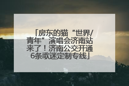 房东的猫“世界/青年”演唱会济南站来了！济南公交开通6条歌迷定制专线