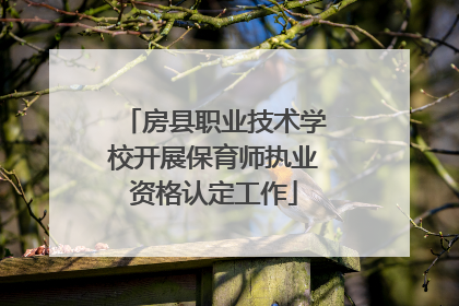 房县职业技术学校开展保育师执业资格认定工作