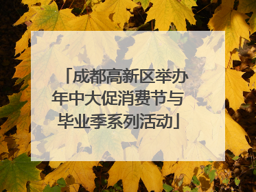 成都高新区举办年中大促消费节与毕业季系列活动