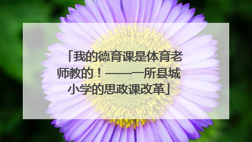 我的德育课是体育老师教的！——一所县城小学的思政课改革