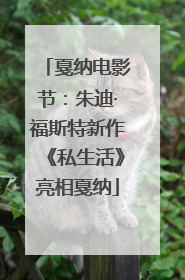 戛纳电影节：朱迪·福斯特新作《私生活》亮相戛纳