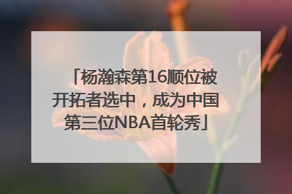 杨瀚森第16顺位被开拓者选中，成为中国第三位NBA首轮秀