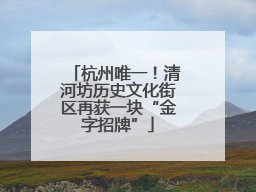 杭州唯一！清河坊历史文化街区再获一块“金字招牌”