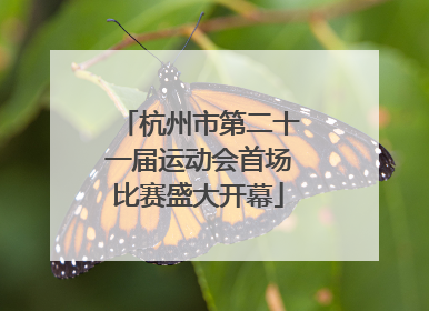 杭州市第二十一届运动会首场比赛盛大开幕