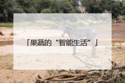 果蔬的“智能生活”