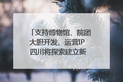 支持博物馆、院团大胆开发、运营IP 四川将探索建立新的收入分配激励机制｜新闻发布最前线