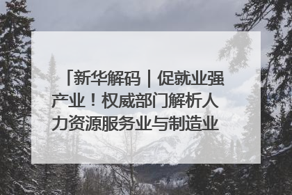 新华解码｜促就业强产业！权威部门解析人力资源服务业与制造业融合发展试点