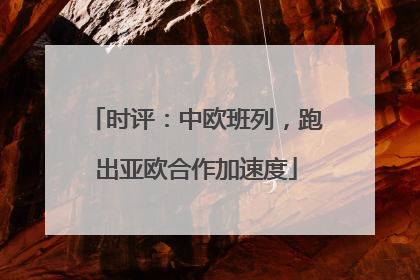 时评：中欧班列，跑出亚欧合作加速度