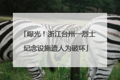 曝光！浙江台州一烈士纪念设施遭人为破坏