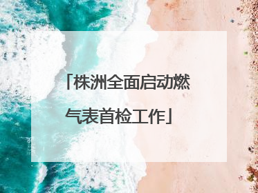 株洲全面启动燃气表首检工作