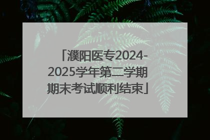 濮阳医专2024-2025学年第二学期期末考试顺利结束