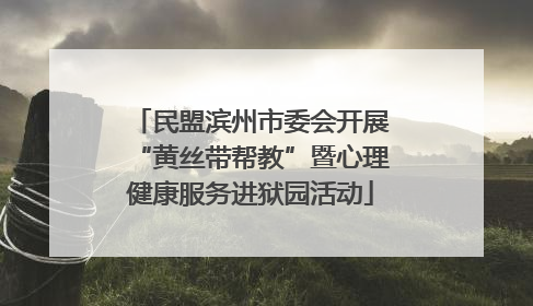 民盟滨州市委会开展“黄丝带帮教”暨心理健康服务进狱园活动