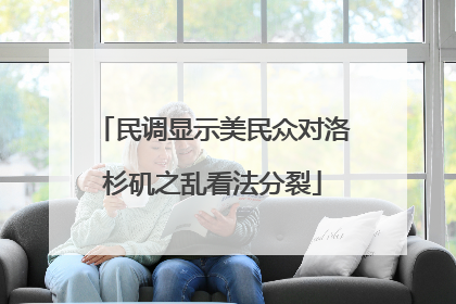 民调显示美民众对洛杉矶之乱看法分裂