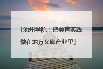 池州学院：把美育实践做在地方文旅产业里
