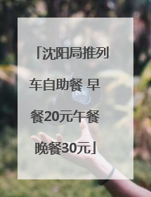沈阳局推列车自助餐 早餐20元午餐晚餐30元