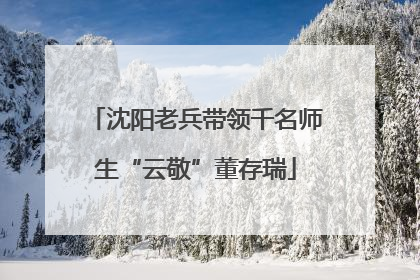 沈阳老兵带领千名师生“云敬”董存瑞