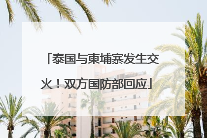 泰国与柬埔寨发生交火！双方国防部回应