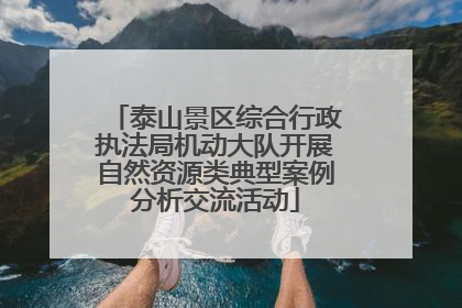 泰山景区综合行政执法局机动大队开展自然资源类典型案例分析交流活动
