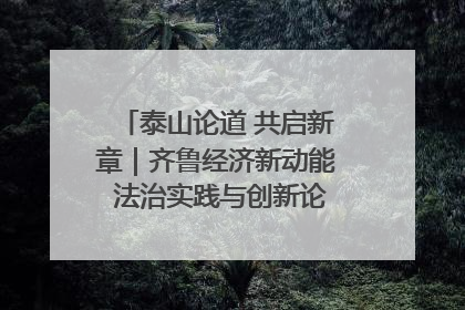 泰山论道 共启新章｜齐鲁经济新动能 法治实践与创新论坛成功举办