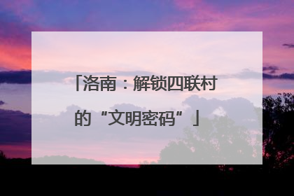 洛南：解锁四联村的“文明密码”
