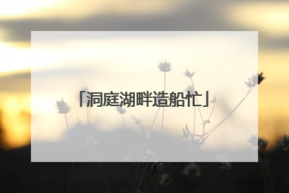 洞庭湖畔造船忙