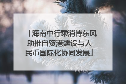 海南中行乘消博东风 助推自贸港建设与人民币国际化协同发展