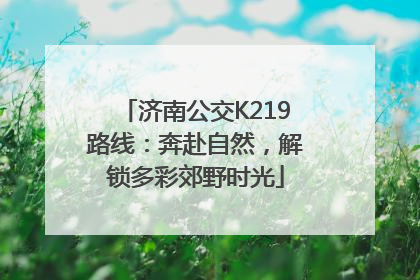 济南公交K219路线：奔赴自然，解锁多彩郊野时光