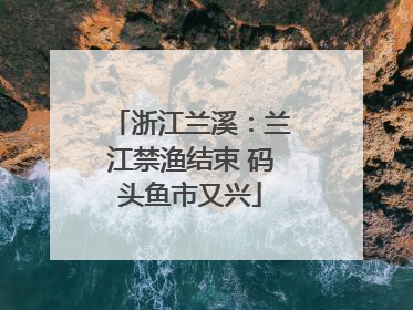 浙江兰溪：兰江禁渔结束 码头鱼市又兴