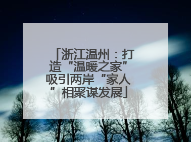 浙江温州：打造“温暖之家”吸引两岸“家人”相聚谋发展