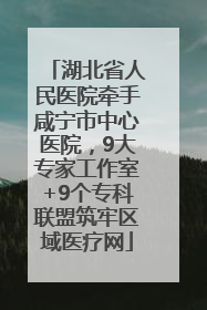 湖北省人民医院牵手咸宁市中心医院，9大专家工作室+9个专科联盟筑牢区域医疗网