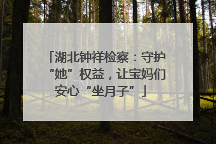 湖北钟祥检察：守护“她”权益，让宝妈们安心“坐月子”