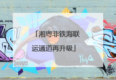 湘粤非铁海联运通道再升级