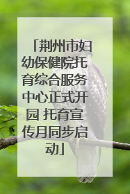 荆州市妇幼保健院托育综合服务中心正式开园 托育宣传月同步启动
