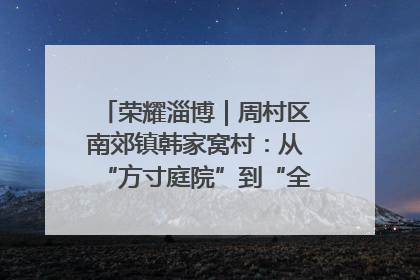 荣耀淄博｜周村区南郊镇韩家窝村：从“方寸庭院”到“全域文明”，乡村振兴的“美学革命”