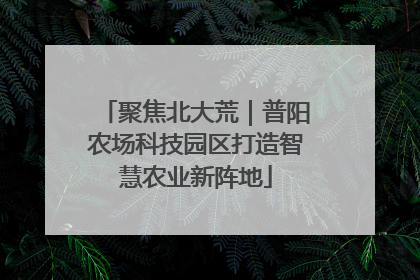 聚焦北大荒｜普阳农场科技园区打造智慧农业新阵地