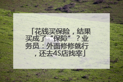 花钱买保险，结果买成了“保障”？业务员：外面修修就行，还去4S店找宰