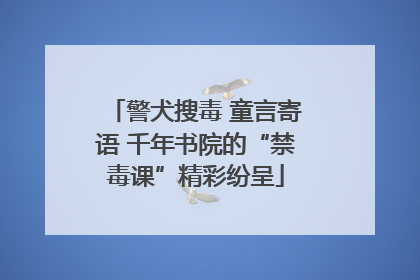 警犬搜毒 童言寄语 千年书院的“禁毒课”精彩纷呈
